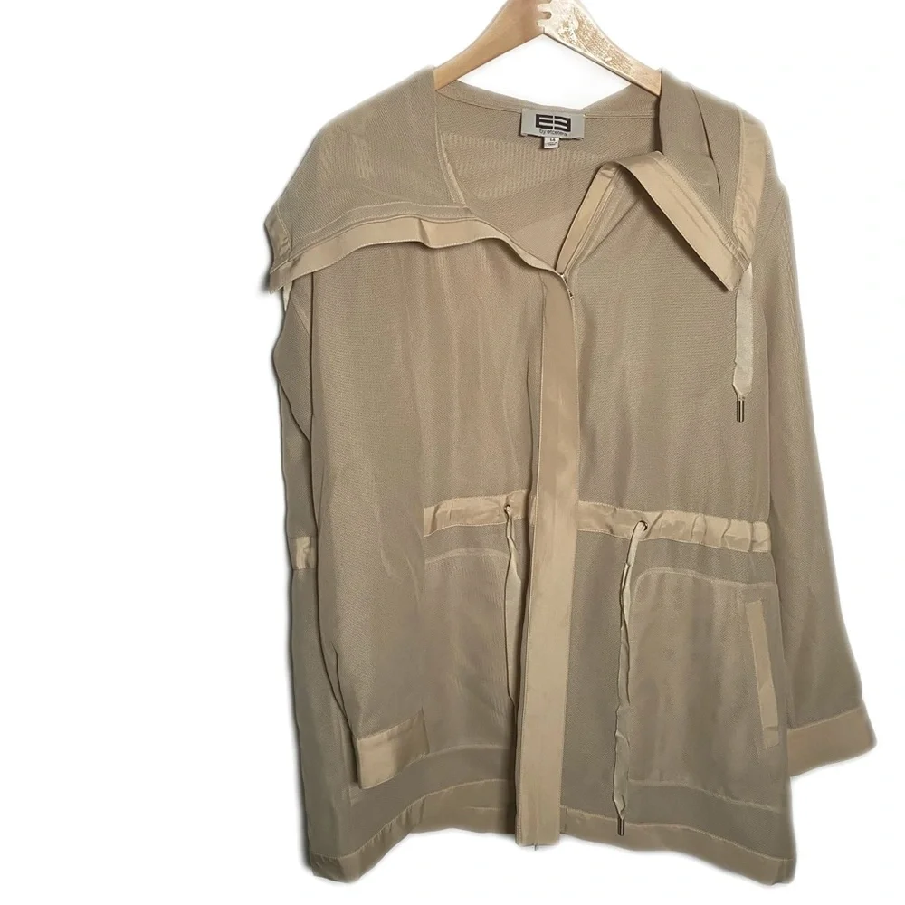 Etcetera Avian Mesh Lightweight Beige Jacket Size 14 - Picture 3 of 12